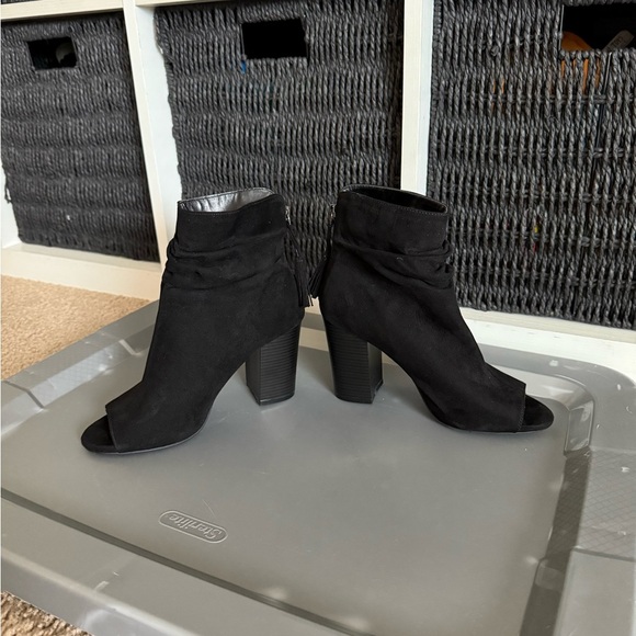 a.n.a Black Suede Ankle Booties - Picture 5 of 11